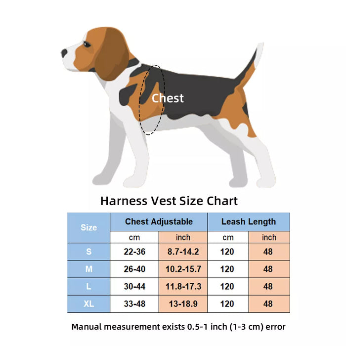 Hand-And-Hand Dog or Cat Harness Vest and Leash