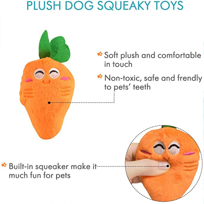 Cute Plush Dog Toys Stuffed Squeaky Toys