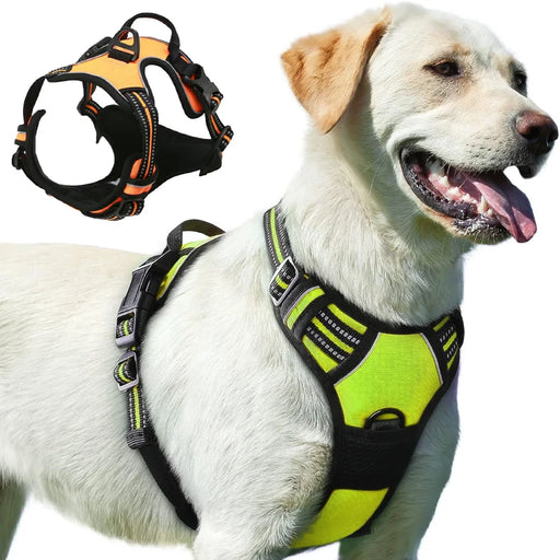 Petnior No Pull Harness Short Leash Reflective Vest For Medium/Large Dogs Walking