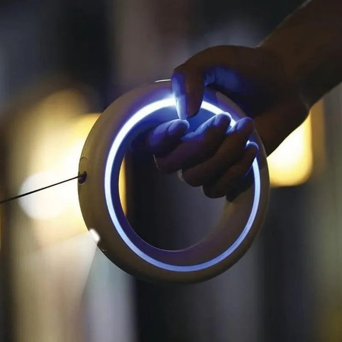 Moestar Retractable UFO Pet Leash With LED Light Night Walk