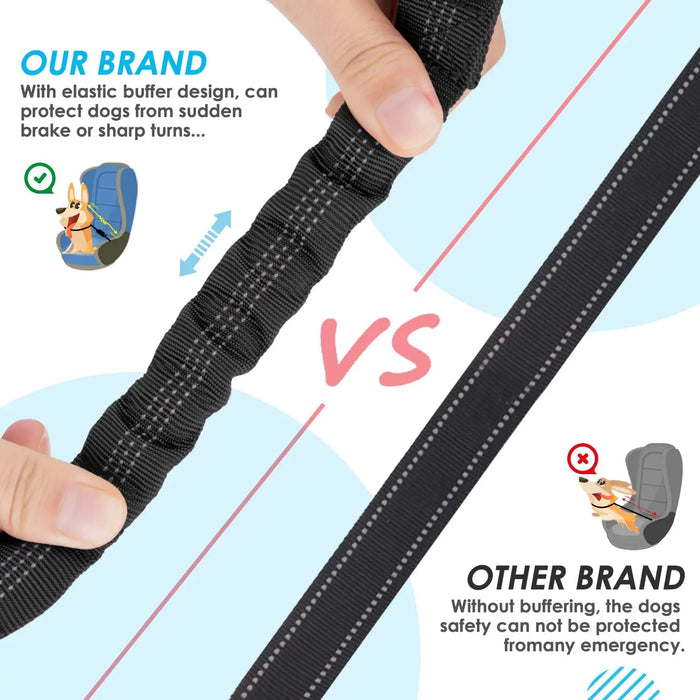 Two Dog Car Seat Belt Elasticity With Extention