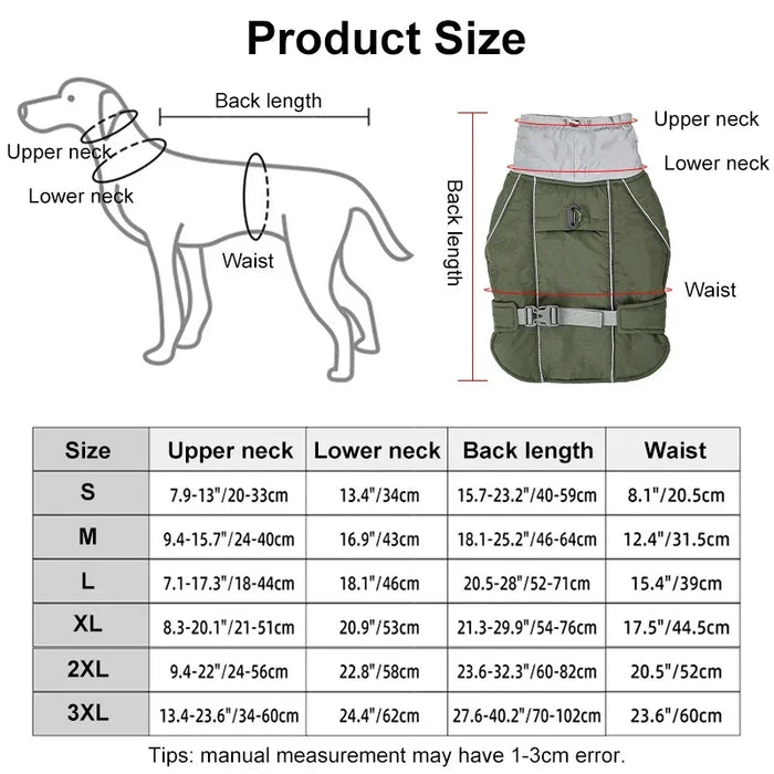 2024 Waterproof Padded Dog Vest/Jacket