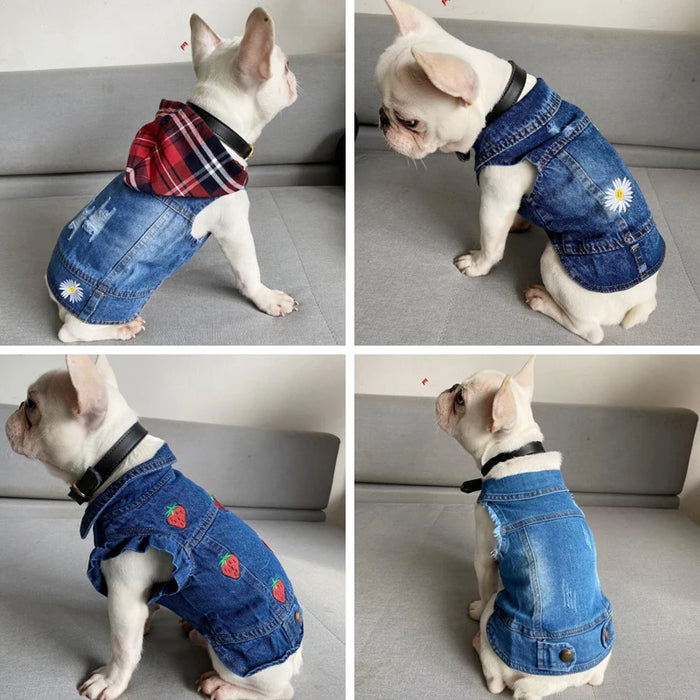 Spring Miss Doggy Denim Vest Jacket
