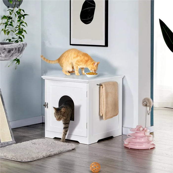 Beautiful Enclosed Cat Litter Box