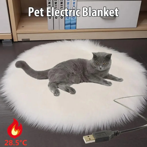 USB Pet Electric Blanket Plush Pad Blanket Cat Electric Heated Pad Anti-scratch Dog Heating Mat Sleeping Bed For Small Dog Cat