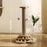Indoor Cat Condo with Woven Rope Feather Spring Lure Entertainment Ball Featuring a Sharp-Claw Scratching Post