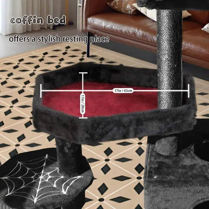 Halloween Cat Tree  Cat FurniturePremium Multi-Level Cat Tree Condo - Indoor Cat Tower with Kitten-Friendly Scratching Post