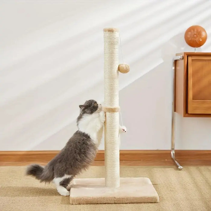 Deli Cat Scratching Post Sisal Rope 1 Level Minimalist Design Stable Base Indoor Use Durable Solid All Seasons China