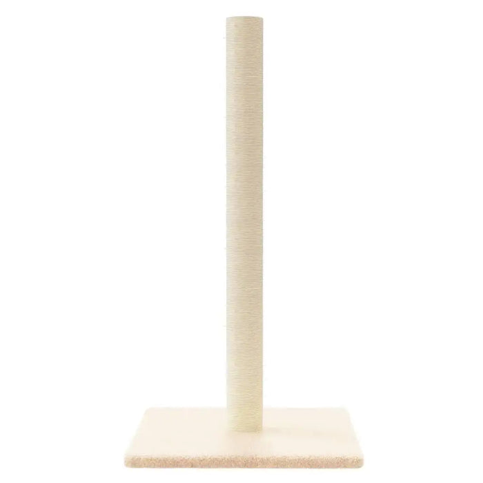 W2B VidaXL Cream Engineered Wood Cat Scratching Post 27.6 in Height Durable Sisal and Jute Material Cat Tree/Scratcher