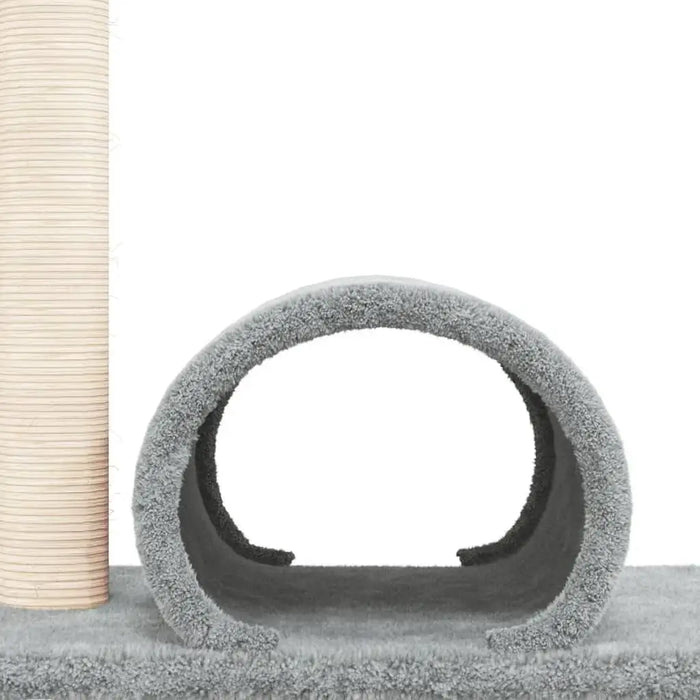Light Grey Cat Scratching Post Engineered Wood with Plush Sisal Tubes & Tunnels Product Category