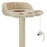 W2B VidaXL Cat Tree Beige and Brown Plush with Sisal Rope Particle Board Frame Cat Condo Scratching Post House