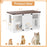 47.25" Large Cat Litter Box Enclosure with LED Light, Hidden Litter Box Furniture, Cat House with Stairs and Cat Scratching Post