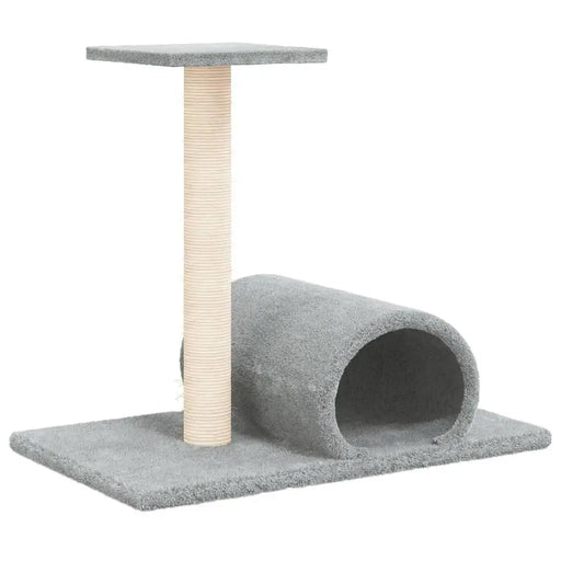 Light Grey Cat Scratching Post Engineered Wood with Plush Sisal Tubes & Tunnels Product Category