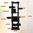 Cat Tree Indoor Cat Play Sleep Rest Modern Stylish High Grade Particle Board Cozy Hammock Roomy Condo Interactive Toy 68in Tall