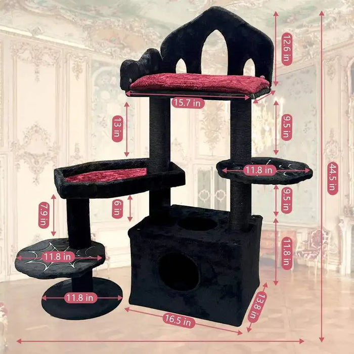 Halloween Cat Tree  Cat FurniturePremium Multi-Level Cat Tree Condo - Indoor Cat Tower with Kitten-Friendly Scratching Post