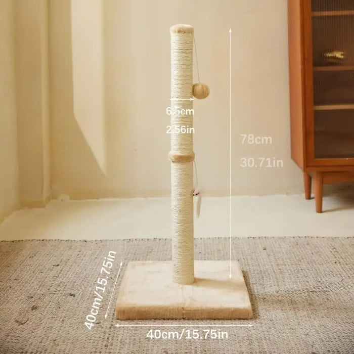 Deli Cat Scratching Post Sisal Rope 1 Level Minimalist Design Stable Base Indoor Use Durable Solid All Seasons China