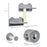 5pcs Brown FCJ Cat Wall-mounted Climbing Shelf Set Kitten Activity Center with Condo Cushion Scratching Post Jumping Platform