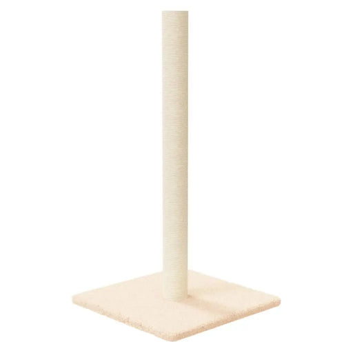 W2B VidaXL Cream Engineered Wood Cat Scratching Post 27.6 in Height Durable Sisal and Jute Material Cat Tree/Scratcher
