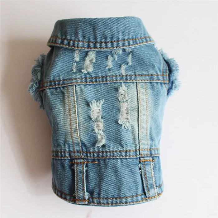 Spring Miss Doggy Denim Vest Jacket