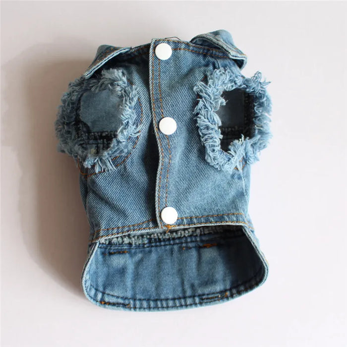 Spring Miss Doggy Denim Vest Jacket