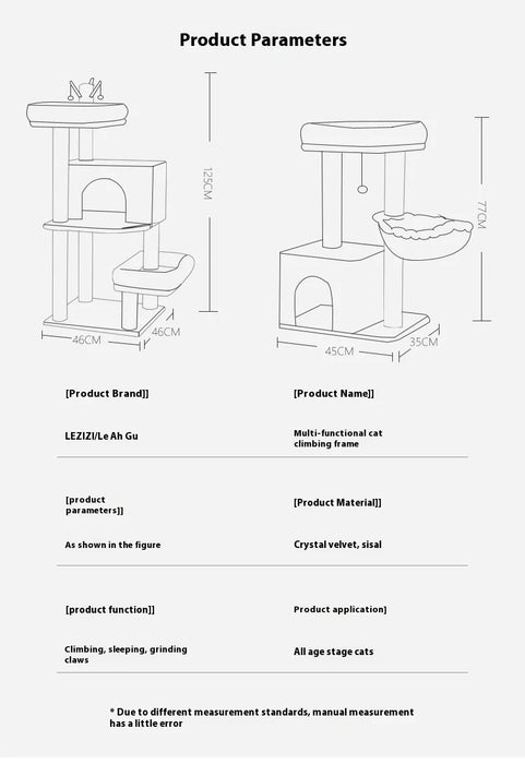 Bed Condo Cat Tree Tower House for Large Big Cat Indoor