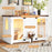 47.25" Large Cat Litter Box Enclosure with LED Light, Hidden Litter Box Furniture, Cat House with Stairs and Cat Scratching Post
