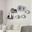 5pcs Brown FCJ Cat Wall-mounted Climbing Shelf Set Kitten Activity Center with Condo Cushion Scratching Post Jumping Platform