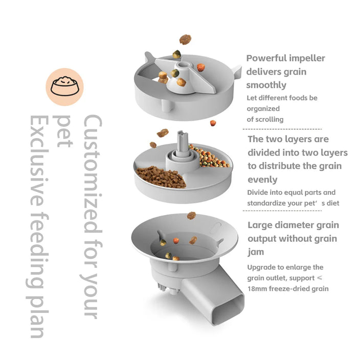 5L Single or Dual Pet Feeder with HD Camera Automatic Cat Feeder Smart Dog Food