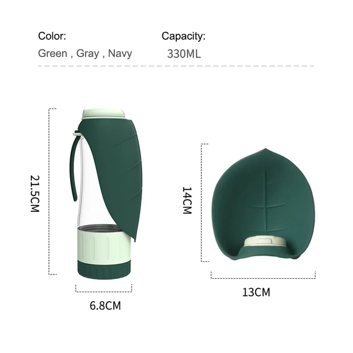 Portable Silicone 2 in 1 Multifunction Pet Water Bottle