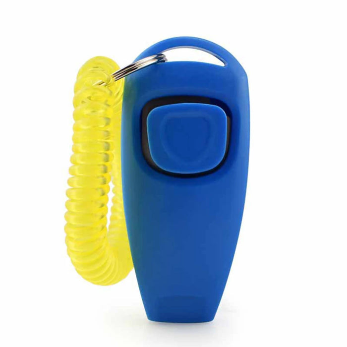 2 In 1 Pet Dog Clicker Dog Training Whistle Dog Trainer Puppy Stop Barking Training Aid Tool with Key Ring Pet dog Supplies