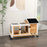 Wooden Rabbit Hutch With Wheels Slide Out Tray For Small Animals Outdoor Use
