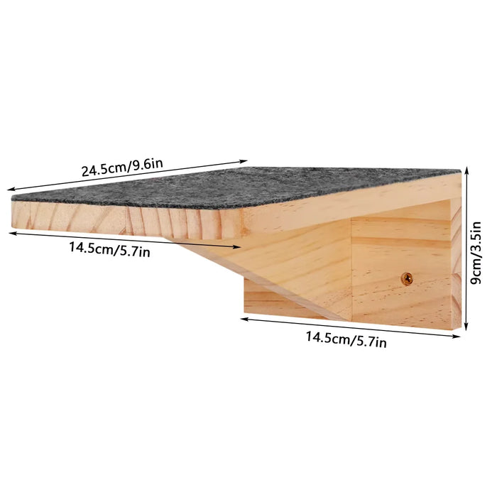 Indoor Wall-Mounted Cat Shelf Soft Cushioned Bed & Perch for Kittens & Adult Cats Cat Furniture for Climbing Sleeping & Playing