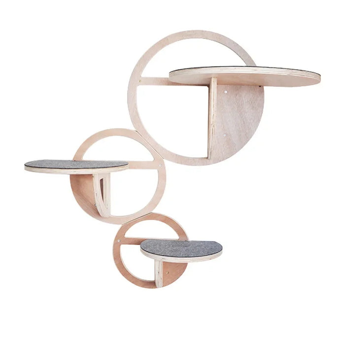 Cat Wall Climbing Set Things for Cats Toys Wood Cat Trees & Climbing Towers Pet Products Cat Hiding House Kitten Accessories