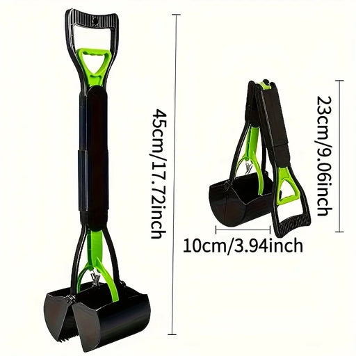 Portable Foldable Dog Poop Scooper No-Bend Pet Waste Pickup Tool Scoop for Large/Small Dogs Outdoor Walking  Lawn Cleaning Pet