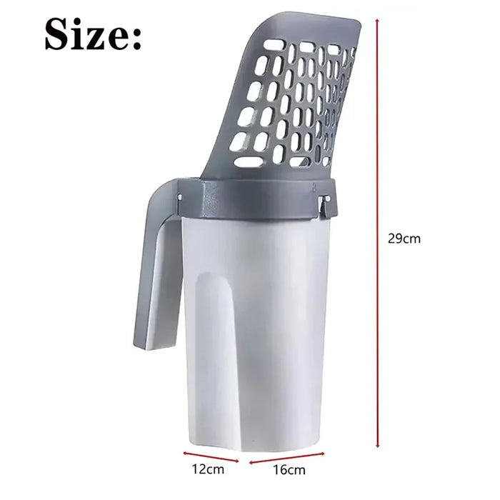 Cat Litter Scoop Integrated Cat Poop Pick Up Tool With Built In Garbage Bag Set Detachable Washable Pet Cat Toilet Cleaning Supp