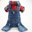 SKS PET Denim Plaid Jumpsuit with Hoodie
