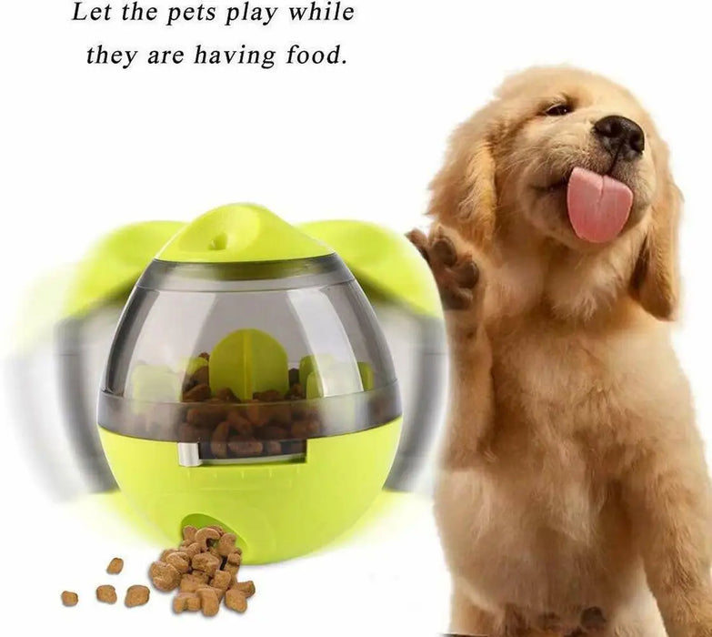 Treat Ball Interactive Food Dispensing Dog Toy , Assorted Colors