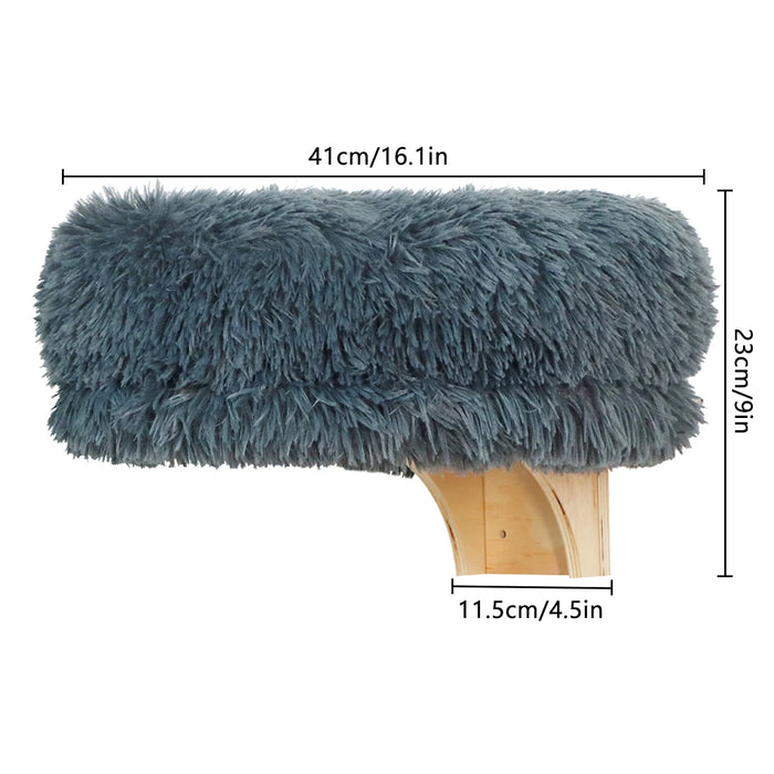 Wall Mounted Wooden Cat Space, Small Pet Bed Cat Furniture, winter cat perch with supports