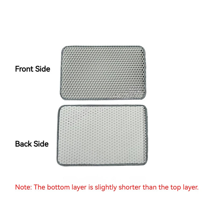 Cat Litter Mat Anti Scatter Litter Trapping Pad Double Layer Waterproof Non Slip Cat Litter Box Mat Floor Clean Pet Cat Supplies