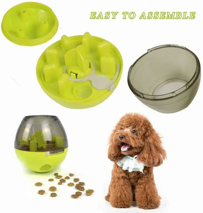 Treat Ball Interactive Food Dispensing Dog Toy , Assorted Colors