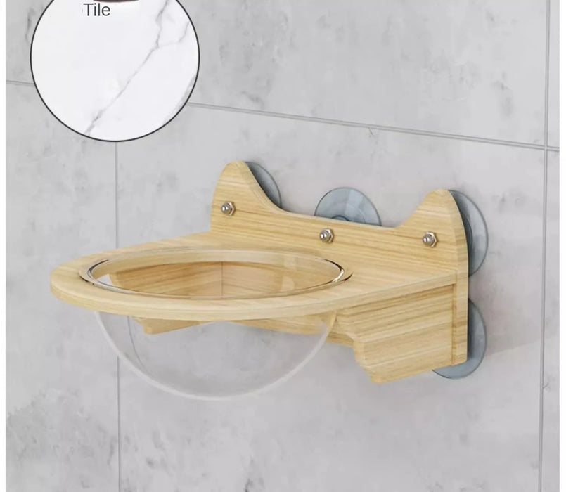 Suction Cup Cat Climbing Wooden Wall Jumping Cats Space Capsule Cat Nest Hanging Basket Pet Products Supplies Furniture
