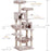 70 Tall Cat Tower with Plush Perch, Hammock, and Sisal Posts for Large Cats