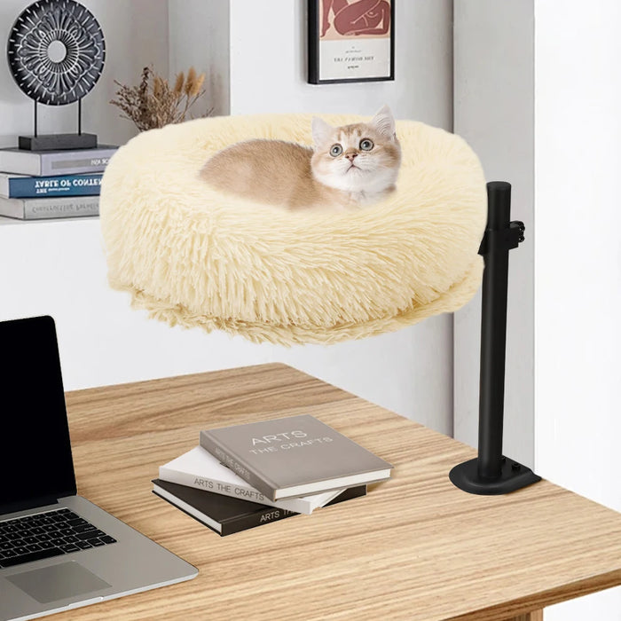 Wall Mounted Wooden Cat Space, Small Pet Bed Cat Furniture, winter cat perch with supports