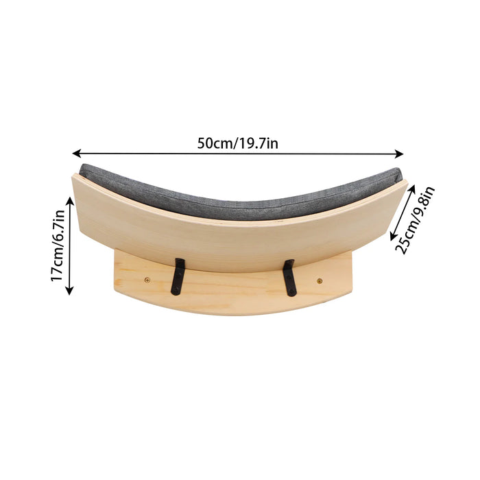 Wall Mounted Cat Shelf Bed with Soft Cushion Cat Perch Indoor Cat Furniture for Kittens & Adult Cats Climbing Sleeping & Playing