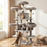 FOOWIN 173cm 68in Large Multi Level Cat Tree Tower Indoor Activity Center 2 Condos 3 Plush Perches Scratching Post Kitten Pet