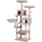 70 Tall Cat Tower with Plush Perch, Hammock, and Sisal Posts for Large Cats