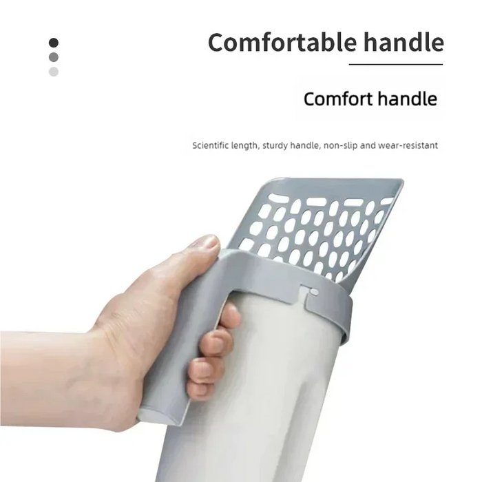 Cat Litter Scoop Integrated Cat Poop Pick Up Tool With Built In Garbage Bag Set Detachable Washable Pet Cat Toilet Cleaning Supp