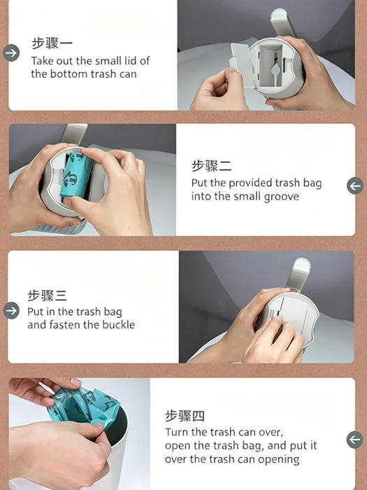 Cat Litter Scoop Integrated Cat Poop Pick Up Tool With Built In Garbage Bag Set Detachable Washable Pet Cat Toilet Cleaning Supp