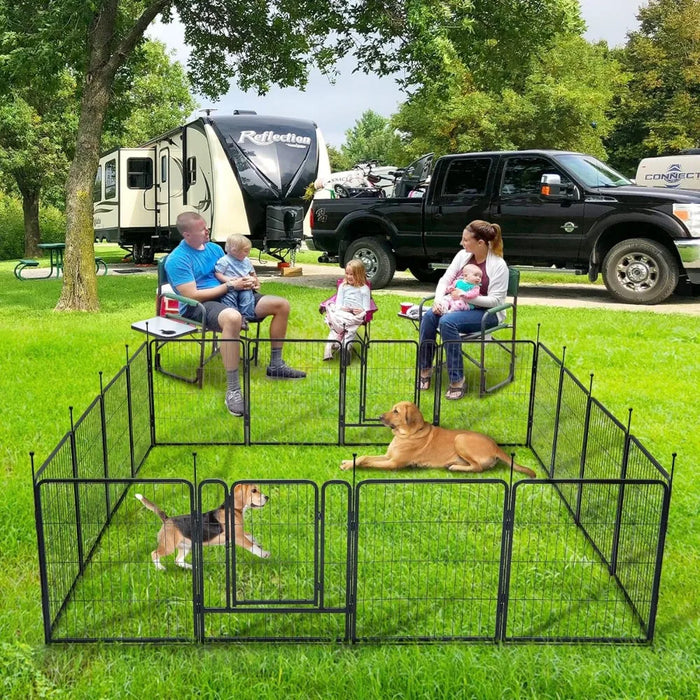 Dog 8/16 Panel Metal Playpen For Indoor or Outdoors