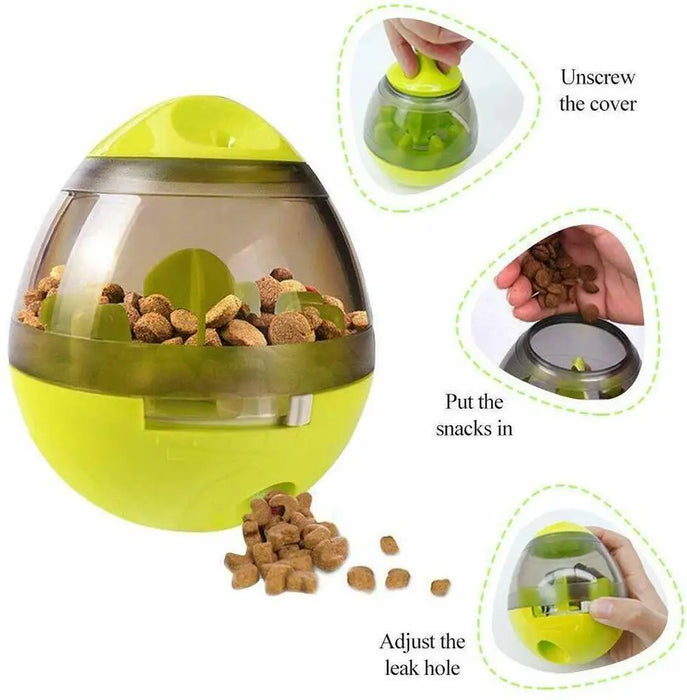Treat Ball Interactive Food Dispensing Dog Toy , Assorted Colors
